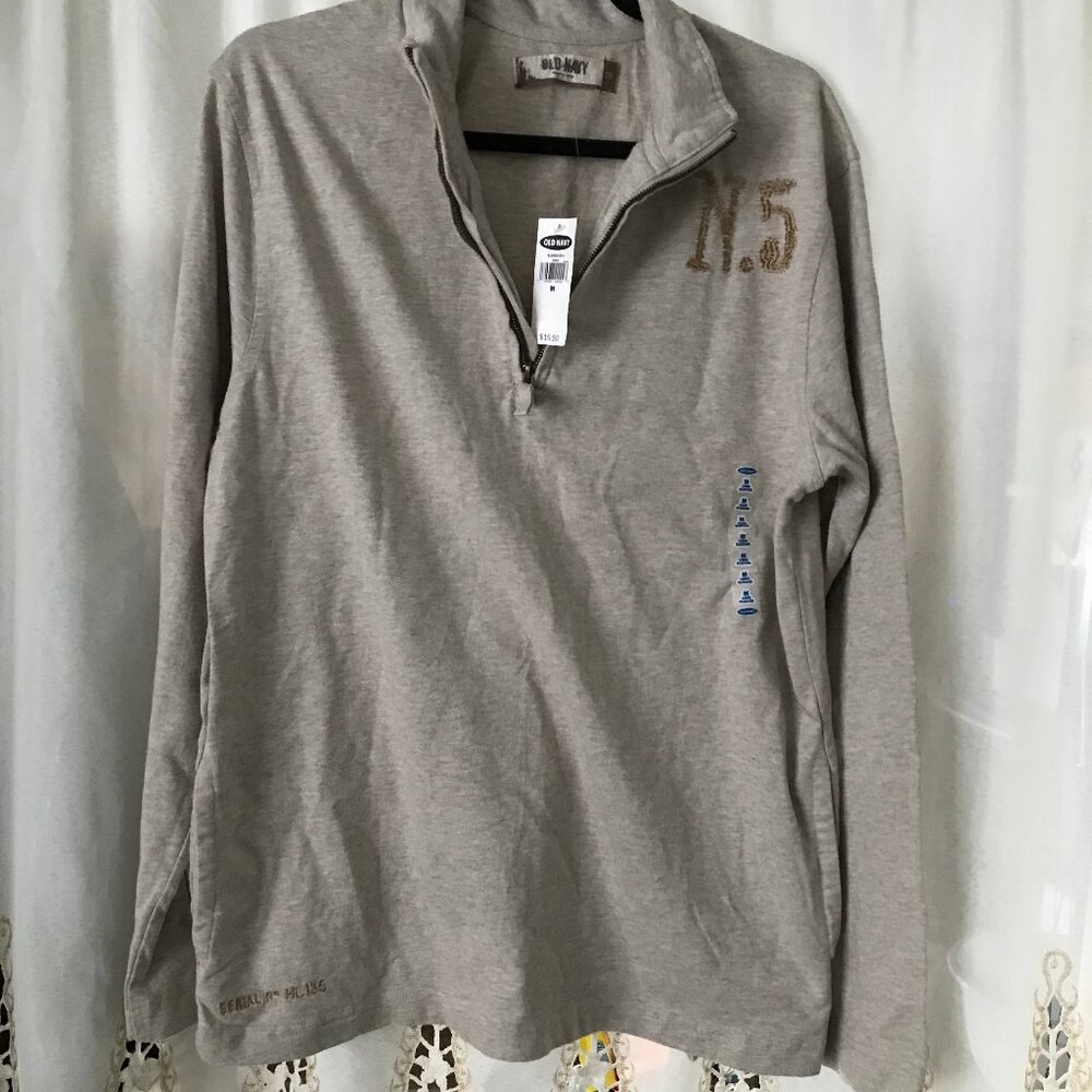 Old Navy Men’s  Standing Collar quarter zip Pullover - NWT Sz M